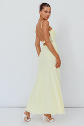 Nerida Twist Back Maxi Dress Lemon